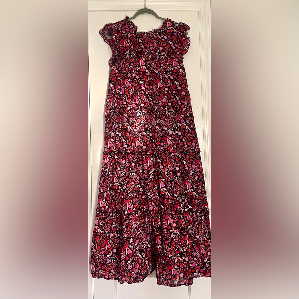 Black floral maxi dress